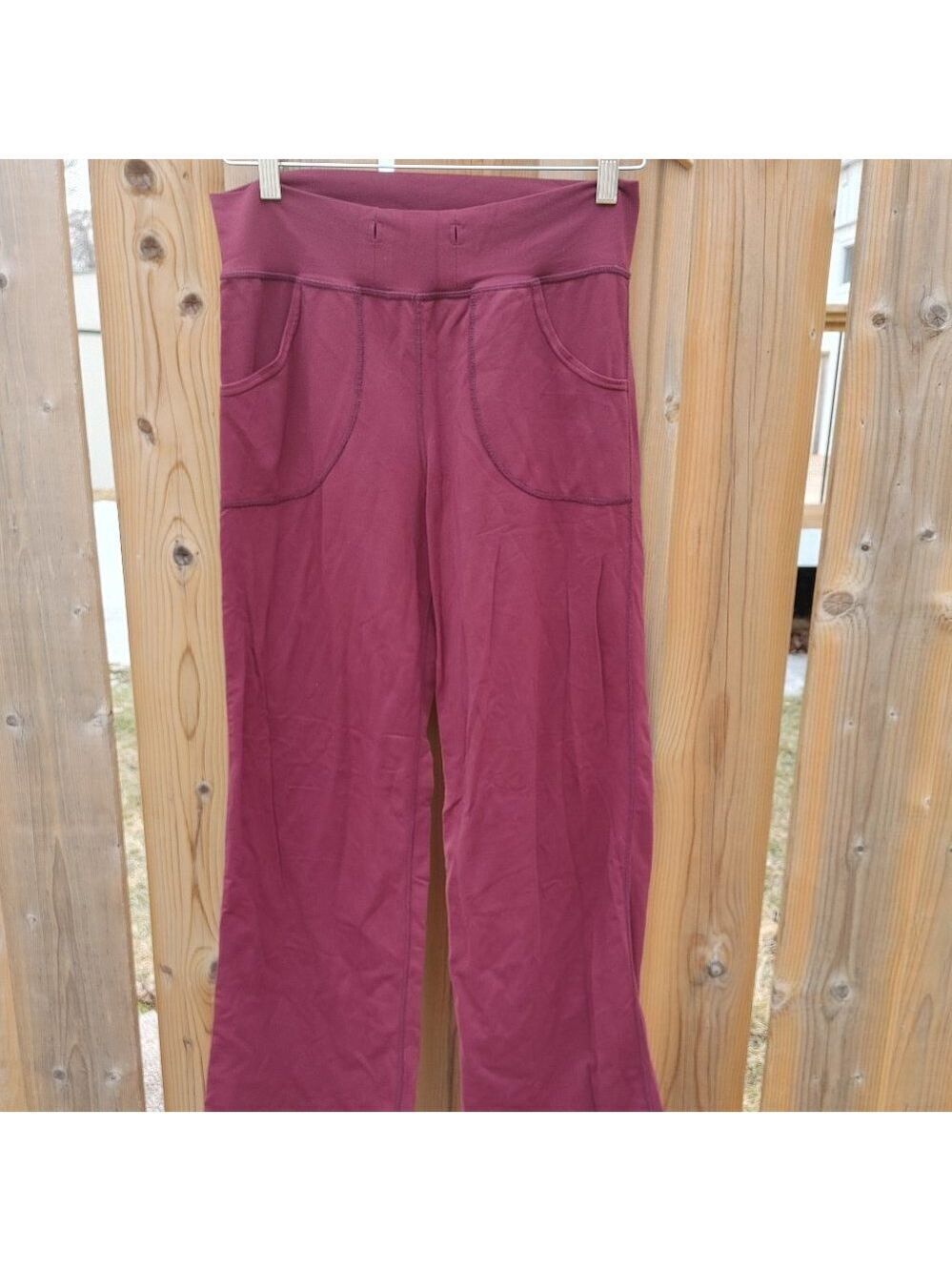 RETRO LULULEMON Still Pants Wide Leg Pants CRANBERRY SIZE 6-8